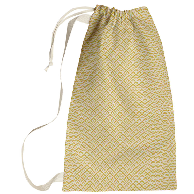 Sac à linge géométrique, Petit (H 64 po x l 20 po x P 1,5 po), Jaune / dégradé