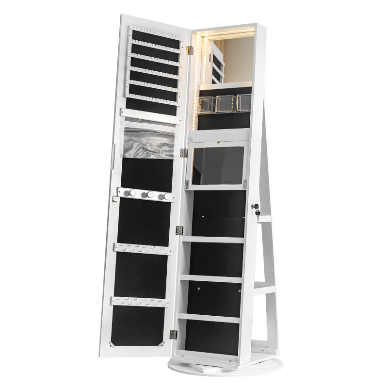 Armoire à bijoux avec miroir Aken