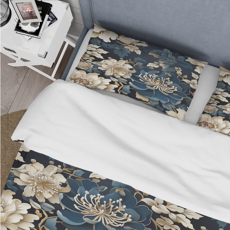 Literie de la dynastie Ming, Housse de couette pour grand lit et 2 taies décor