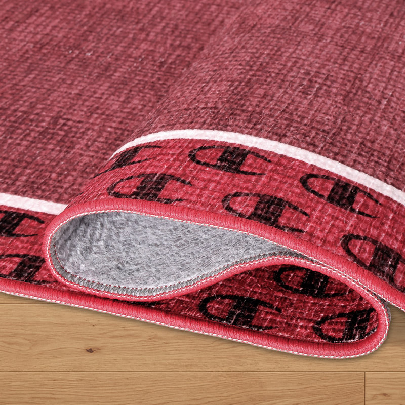 Tapis lavable imprimé Chenille Champion Carter, Red Multi, 3' x 5'