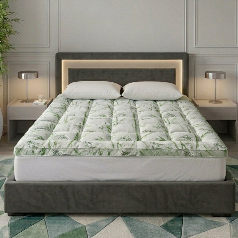 Bamboo 1000GSM 10cm Mattress Topper, Super King (6')
