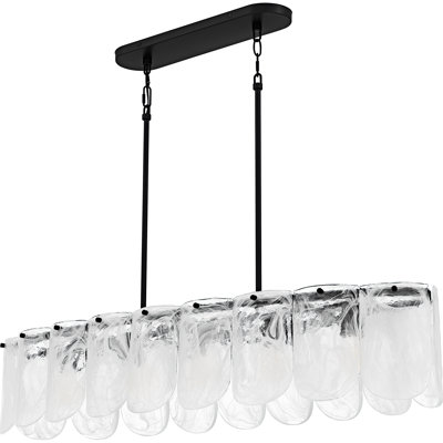 Lustre linéaire noir mat 5 lumières Cassidy