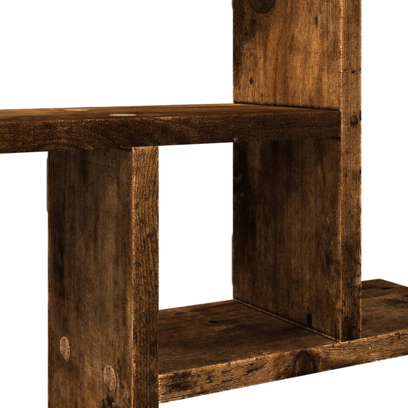 Rocchi Floating Shelf, 50cm H x 50cm W x 12cm, Smoked Oak