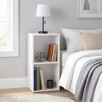2-Tier Bookshelf, Cube Bookcase, Book Shelf, For Living Room, Home Office, Dining Room