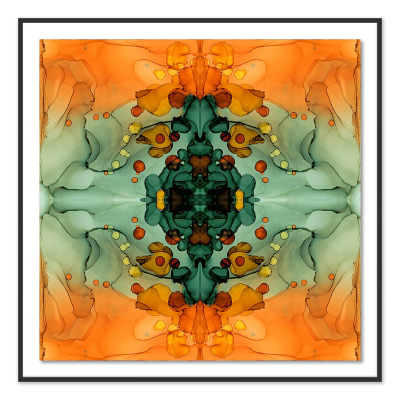 Kaleidoscope 5 Print by Julie Pelaez, Black, 40" H x 40" W x 2.5" D