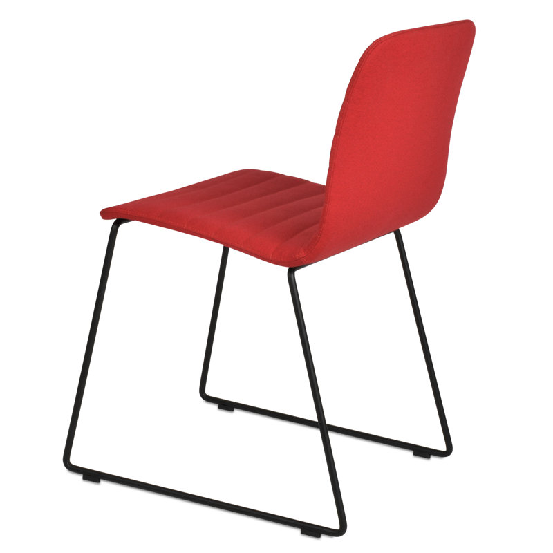 Chaise d'appoint en fil métallique Isa, Rouge d’époque, Noir