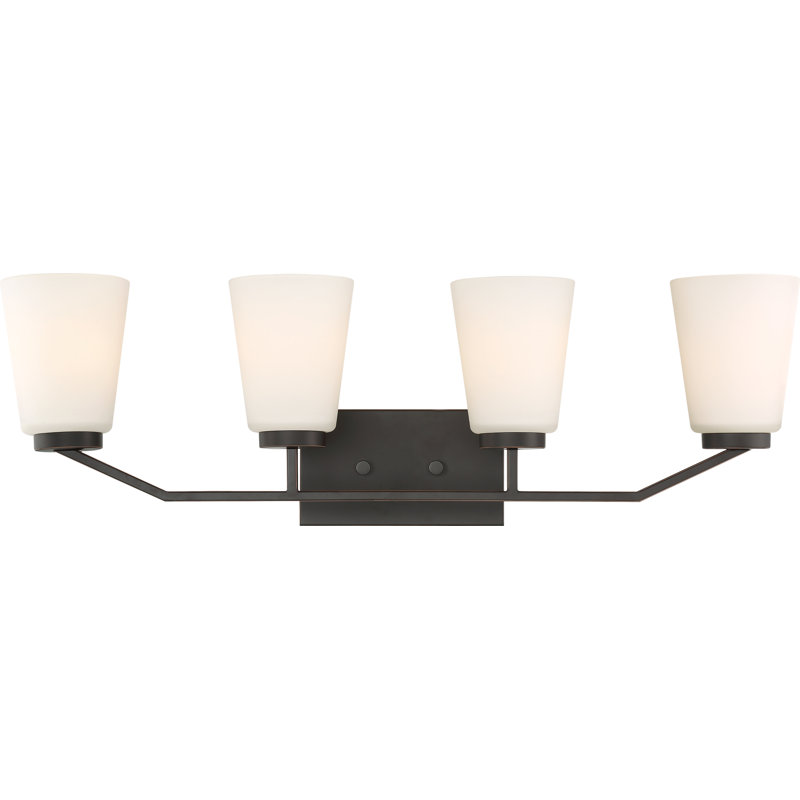 Naccarato 4 - Light Dimmable Vanity Light, Mahogany Bronze