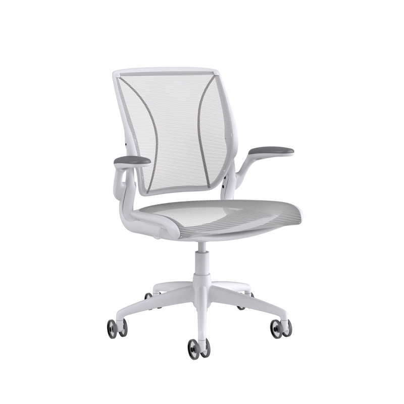 Chaise de travail World, Blanc, Blanc, Fixe