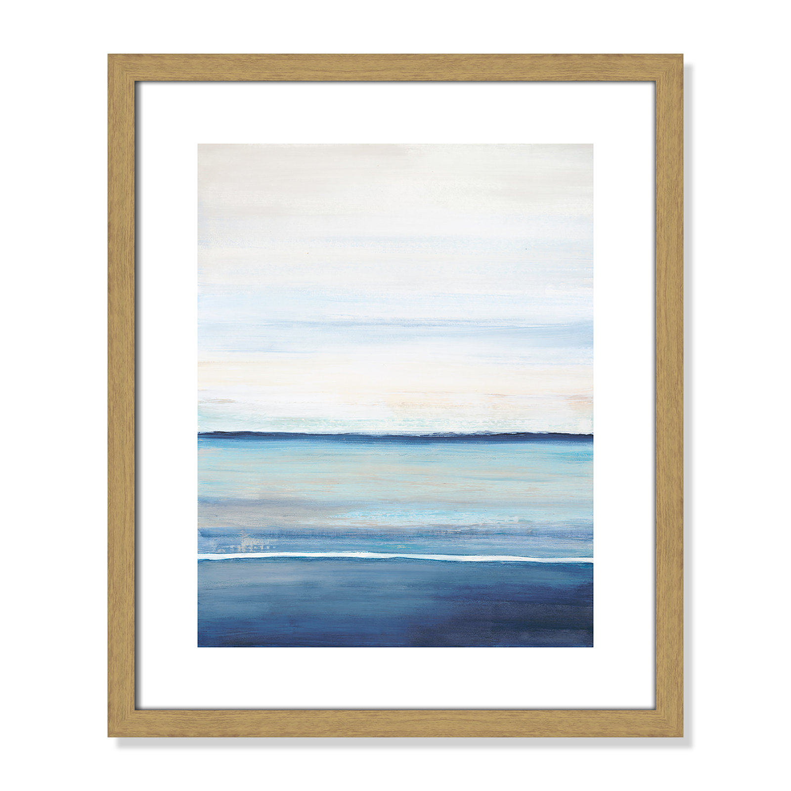 Distant Whispers by Filippo Ioco - Painting Print, Beige Wood Framed Paper, 19" H x 16" W x 0.75" D