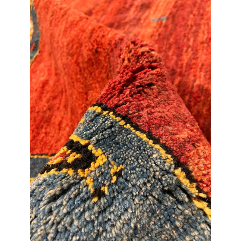 Geometric Area Rug in Red