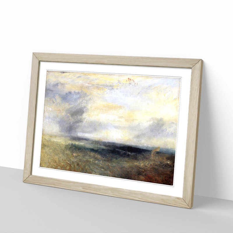 Margate from the Sea by J.M.W. Turner - Framed Print, Oak