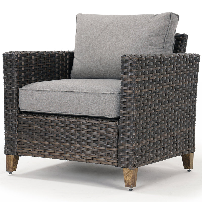 Melbourne Patio Wicker Chair with Removable Cushions