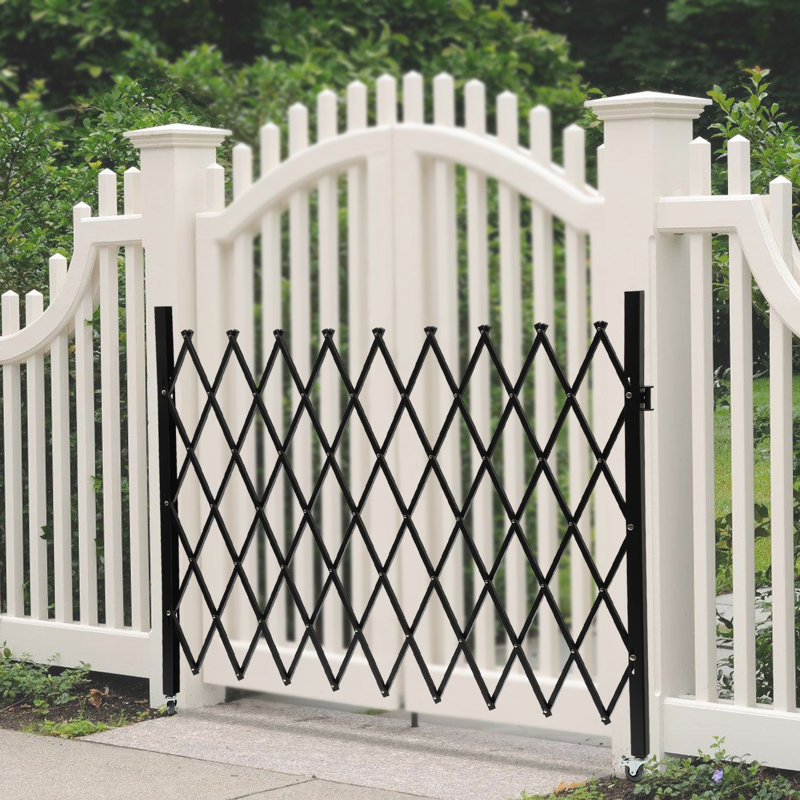 Barrière de sécurité en métal noir, L 71 po x H 48 po
