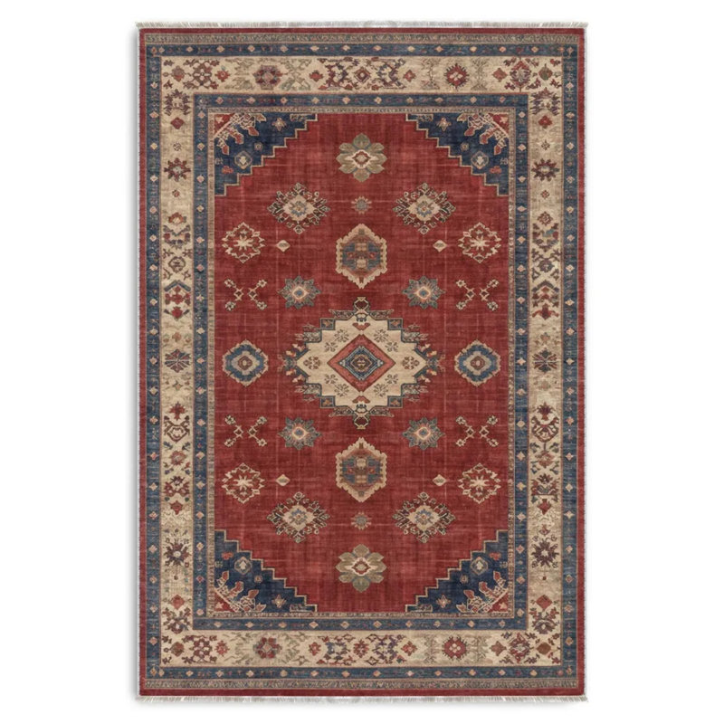 Tapis coulissant pour tapis en chenille rouge antidérapant lavable pour le salon de la cuisine, Runner 2'8" x 6'7"