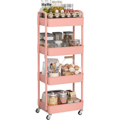 Plastic Rolling Utility Cart with