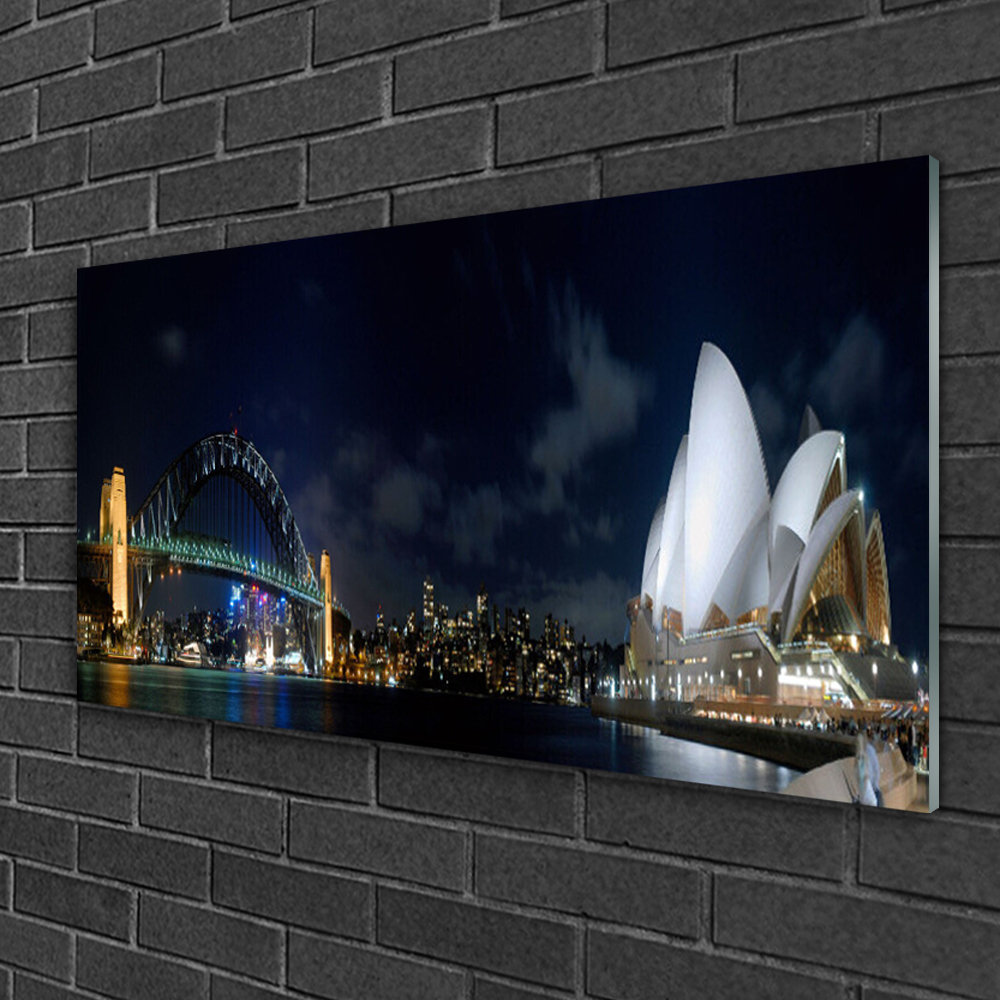 Glasbild Architektur Sydney Bridge Stadt