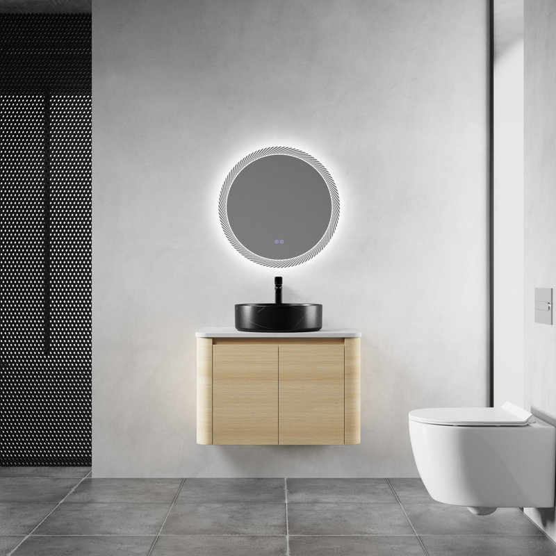 Meuble-lavabo mural 30 po avec 2 portes à fermeture douce