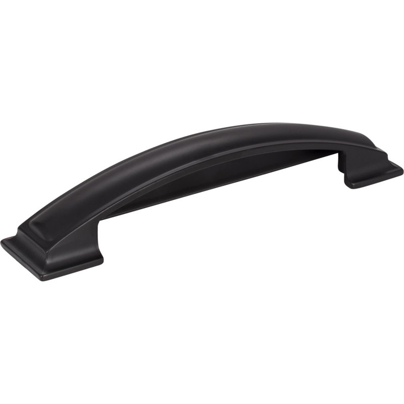 Matte Black Rustic Cup Pull with Mounting Hardware