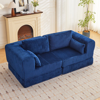 80” Compression Folding Convertible Sleeper Sofa Bed