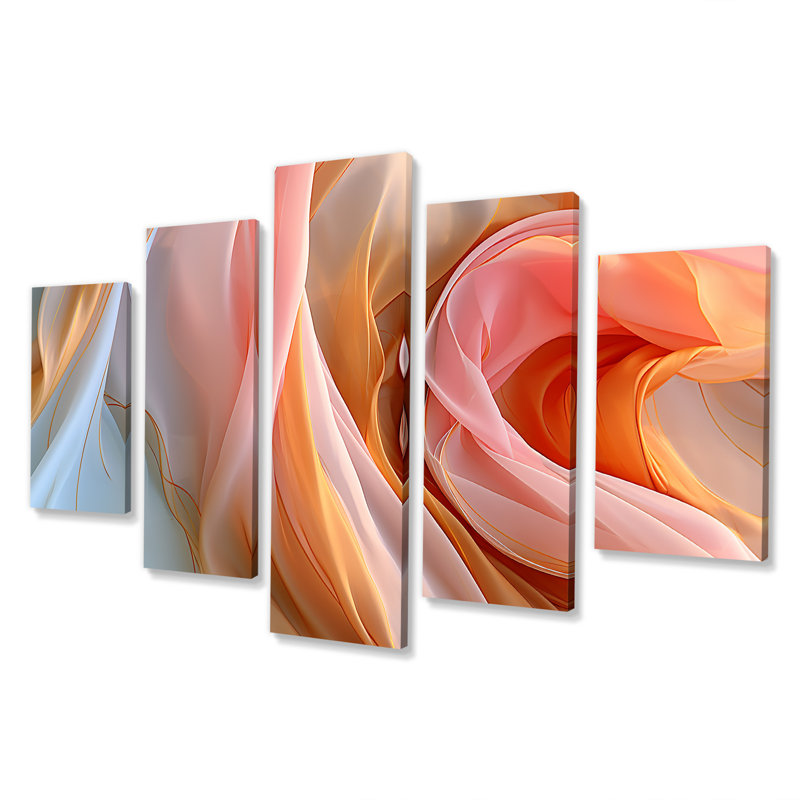 5 pièces d'art mural, H 32 po x l 60 po