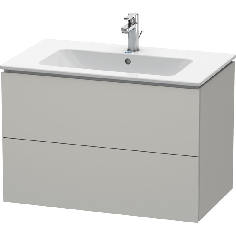 Base de meuble-lavabo mural simple 32,25 po seulement, Gris béton mat