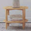Table de bout ronde en bois avec tablette inférieure