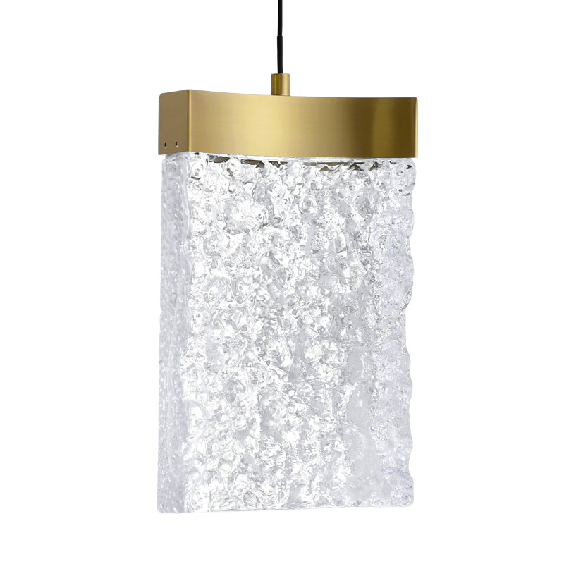 Mini-luminaire suspendu en laiton Braxten, Laiton