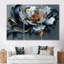 Fleur de pivoine bleue et grise - ensemble d'art mural pivoine-107212647-107212652