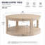 Table basse 40 "à 2 niveaux avec roulettes 40"-130915361