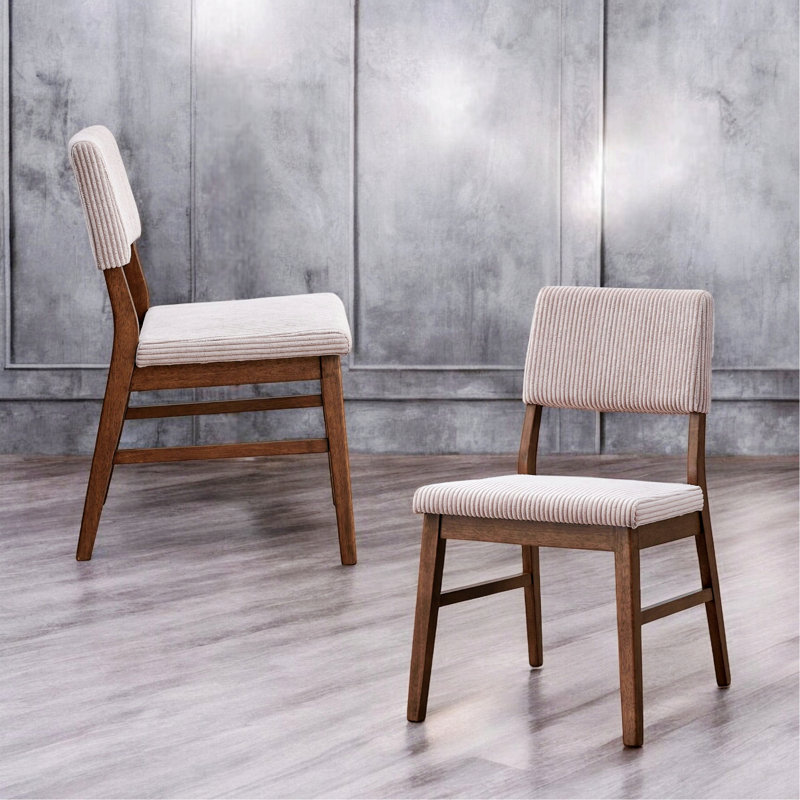 Chaise d'intérieur, ensemble de 2 chaises d'appoint d'intérieur, chaise rembourrée sans accoudoirs, chaises de salle à manger pour la maison