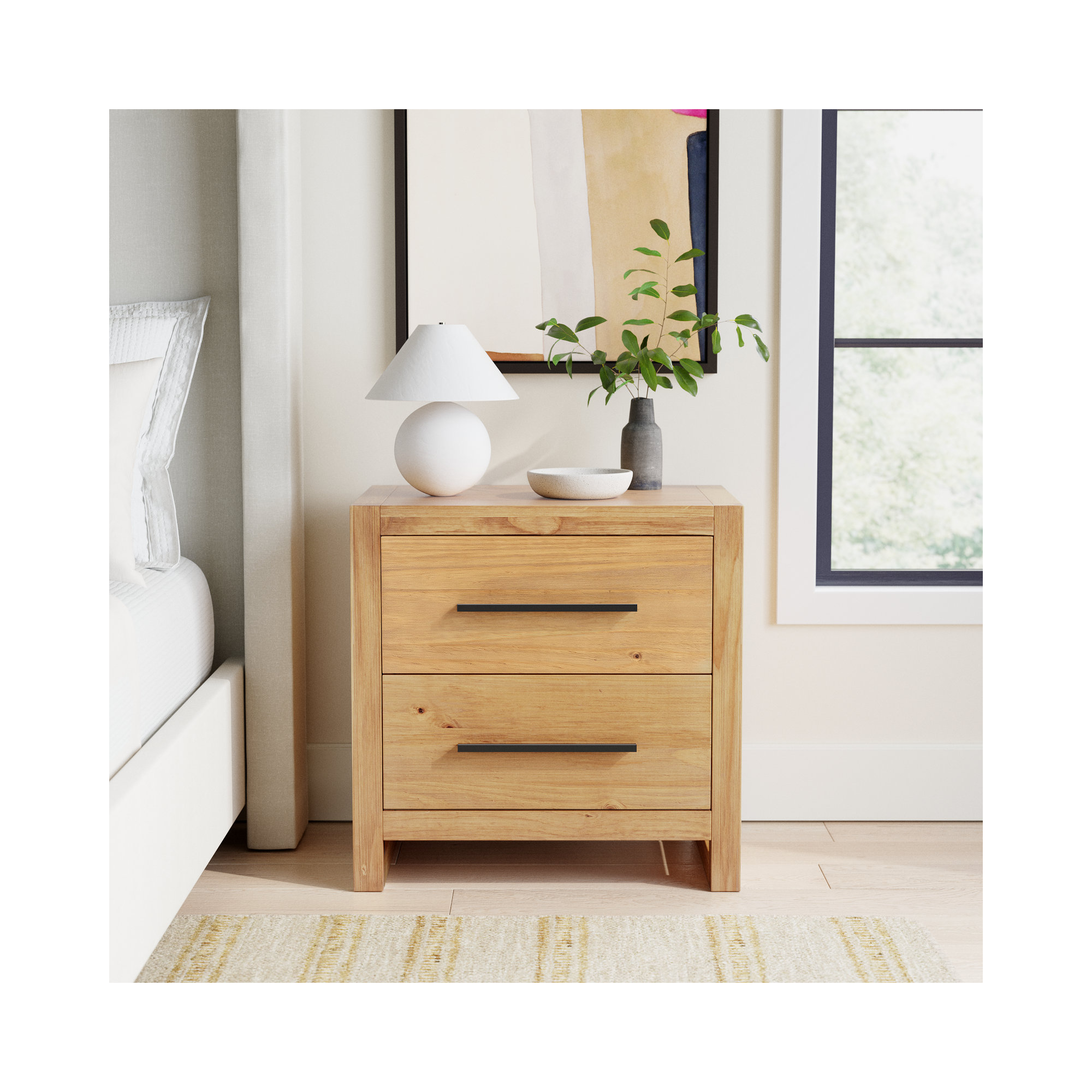 Modica Nightstand, Natural