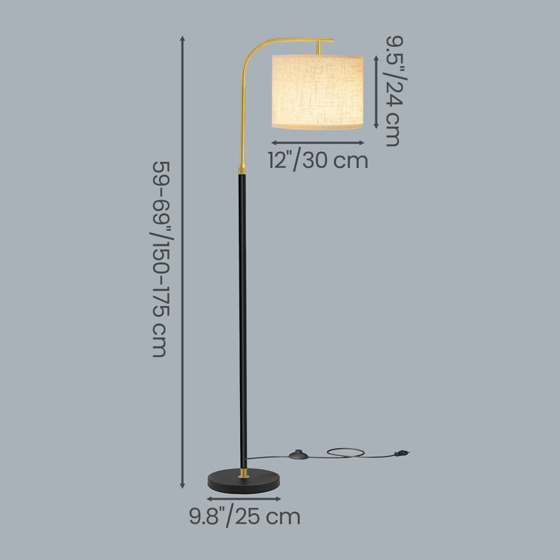 175cm Powder Coated Traditional Floor Lamp