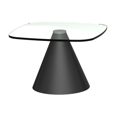 Bedminster Glass Top Pedestal End Table