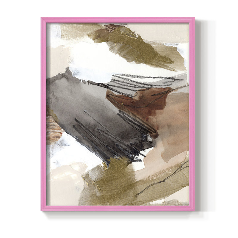 Or antique III, reproduction encadrée - bois massif, Rose, H 10 po x l 8 po