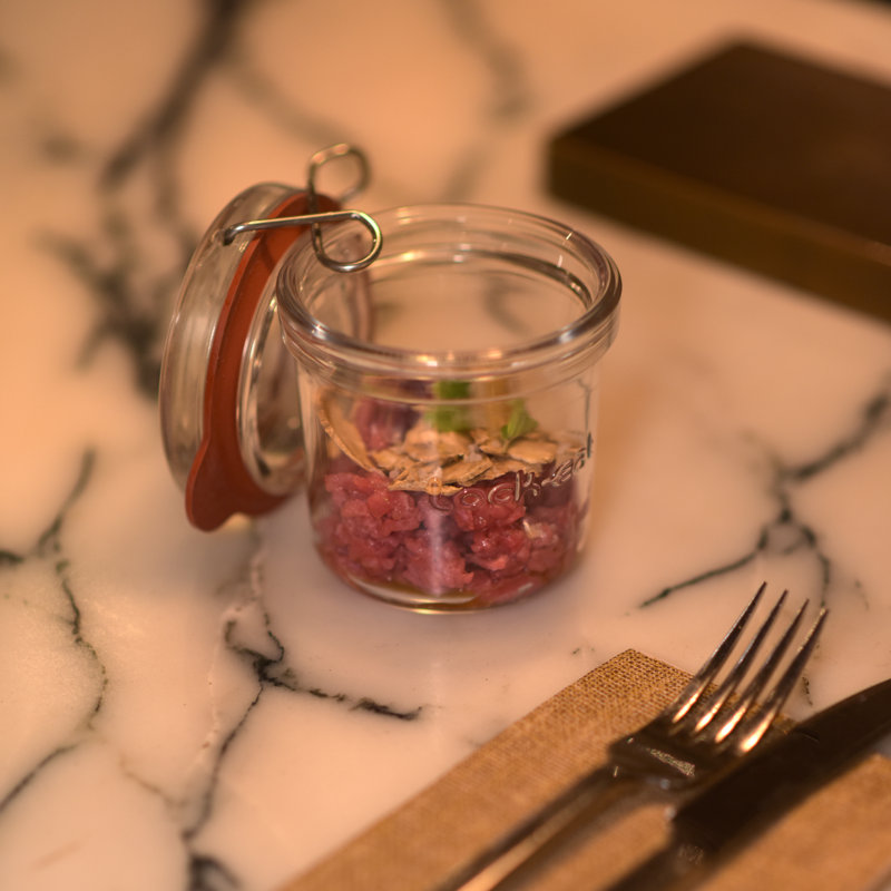 Lock-Eat Food Jar (Set of 6), 3.8" H x 3.4" W x 3.4" D