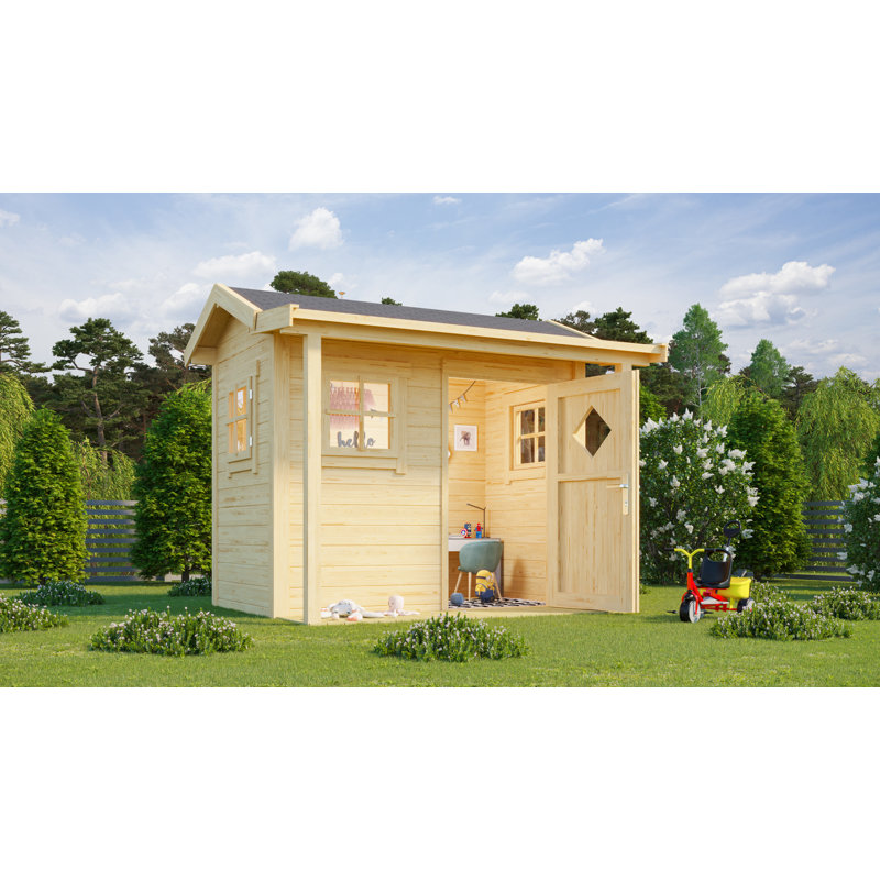 Lasita 7 x 4 Ft. Children's Playhouse With Plexi Glazing (19mm), Beige