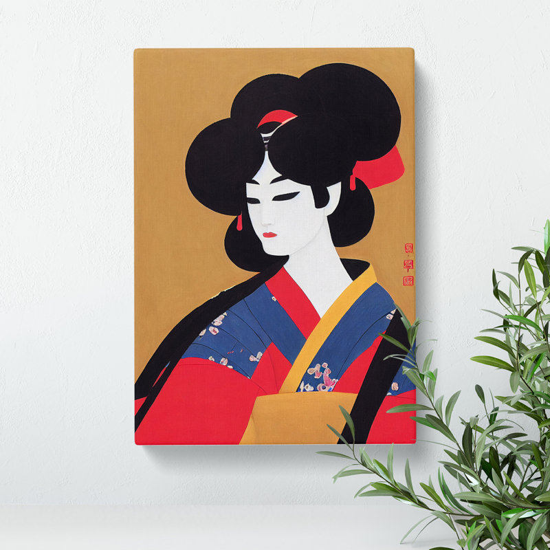 Artistic Geisha No.1 - Wrapped Canvas Print, Wrapped Canvas, 50cm H x 35cm W x 3cm D
