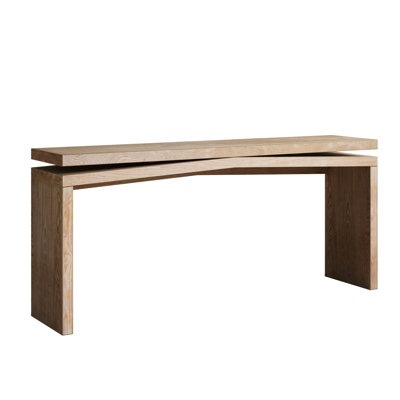 Console de 65 pouces en placage de bois massif rustique, longue table d'entrée de style campagnard pour salon, couloir, canapé-lit, appartement