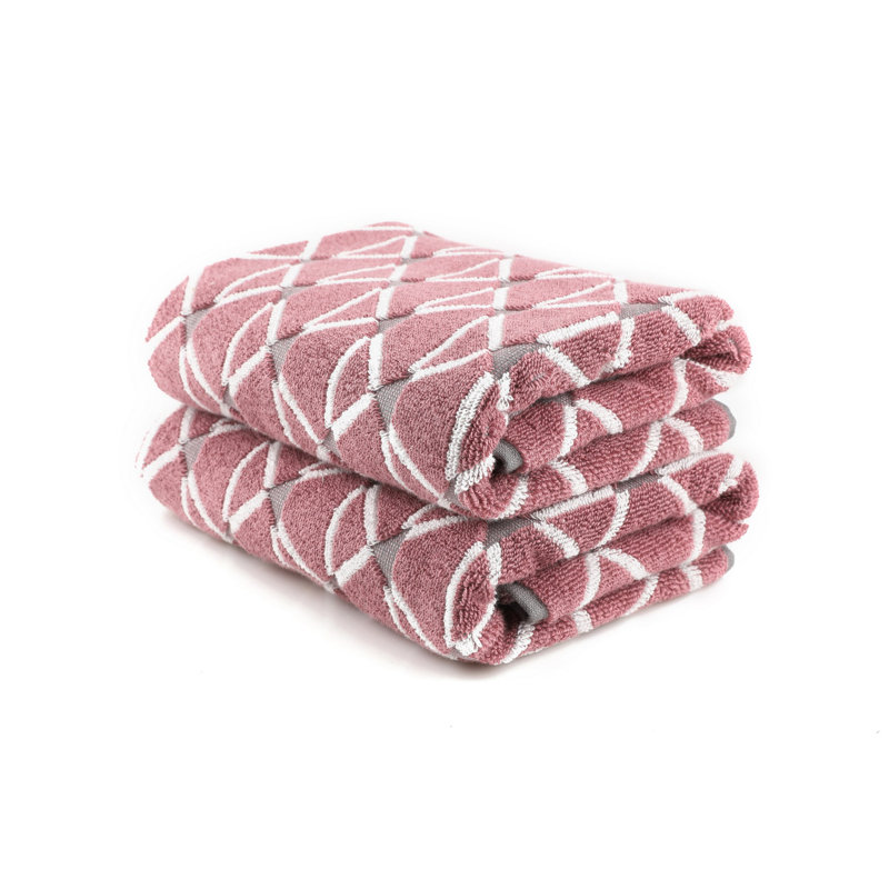 Ensemble de serviettes luxueuses en micro-coton (2 pièces), couleur rose, 19,7 x 35,4 pouces | Super absorbant 550 g / m² | Lavable à la machine à 104 ° F | Parfait pour la salle de bain ou le spa, doux et durable pour un confort de tous les jours