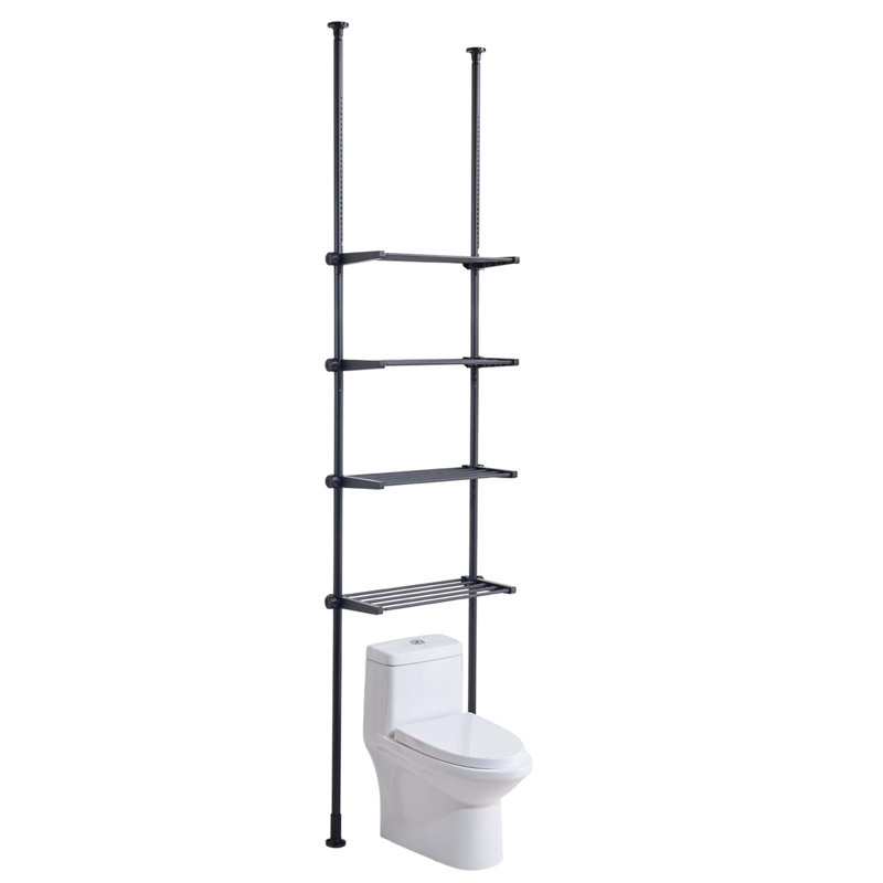 Étagère de salle de bain à 4 niveaux au-dessus de la toilette