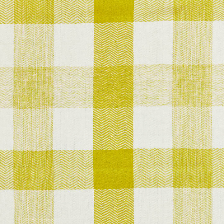 Chatham Westport Linen Plaid Fabric, Citron