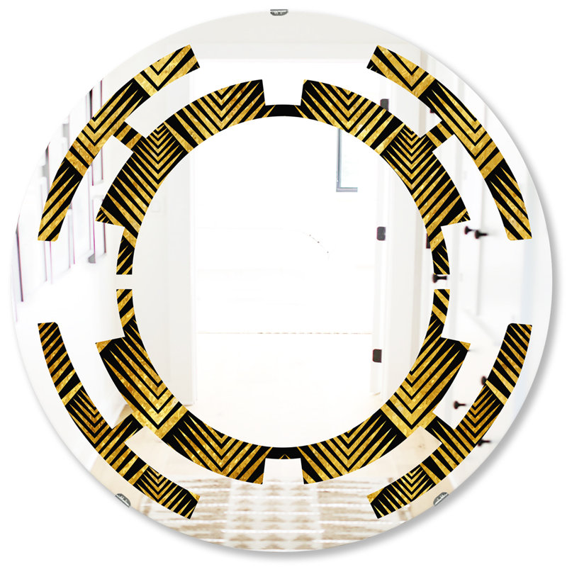 Art Deco Seal - Miroir mural moderne, 31,5 po x 31,5 po
