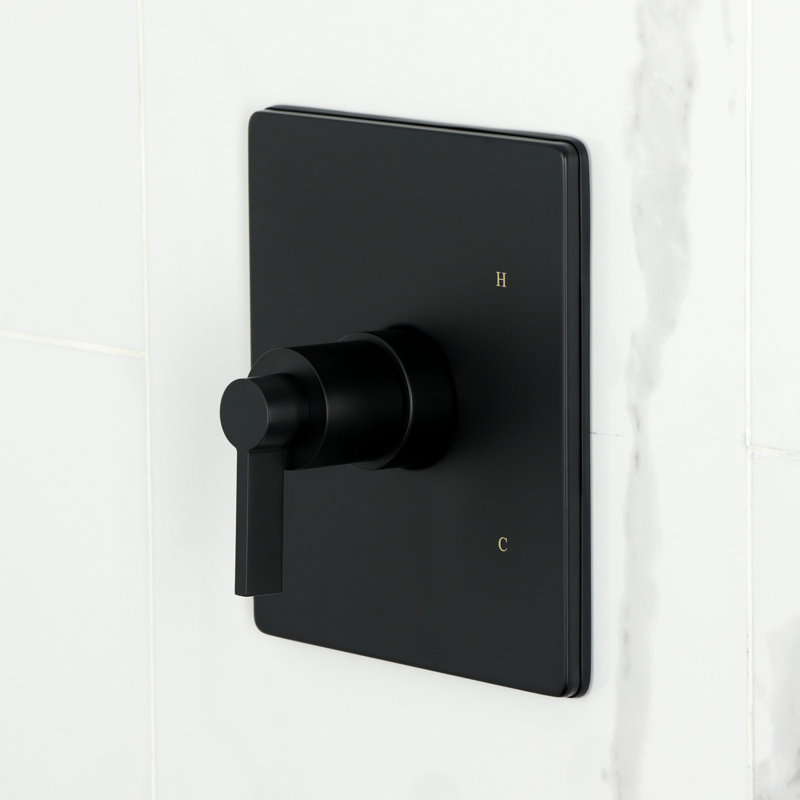 Kingston Brass NuvoFusion Single-Handle Pressure Balanced Tub Faucet, Matte Black