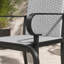 Ensemble de 2 chaises de salle à manger d'extérieur en osier, fauteuils en rotin toutes saisons avec accoudoirs, structure en acier, dossier haut et assise profonde, gris