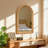 Arched Wood Framed Wall Mirror