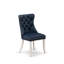 Chaises Dallas Parson - Ensemble de 2 chaises de salle à manger capitonnées bleu marine-6824822