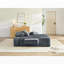 Canapé-lit convertible surdimensionné avec dossier réglable et poche de rangement, canapé-lit modulaire en peluche rayé pour une utilisation multi-scènes