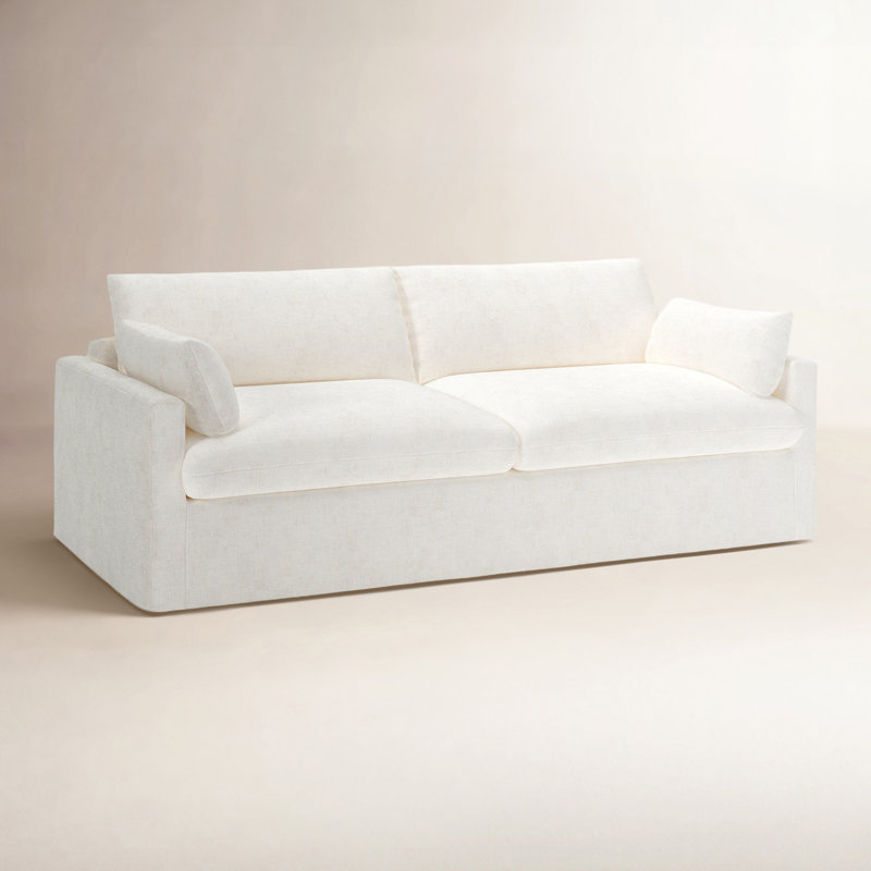 Luna 90'' Sofa, Bevin Natural Linen Blend