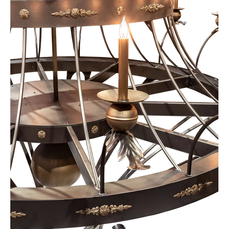 Lustre géométrique 40 lumières façon bougie