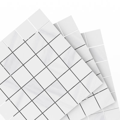 Carreau de mosaïque en porcelaine mate pour plancher et mur Bianco